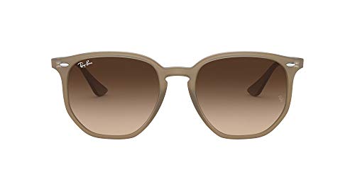 Ray-Ban RB4306 Hexagonal Sunglasses, Opal Beige/Brown Gradient, 54 mm