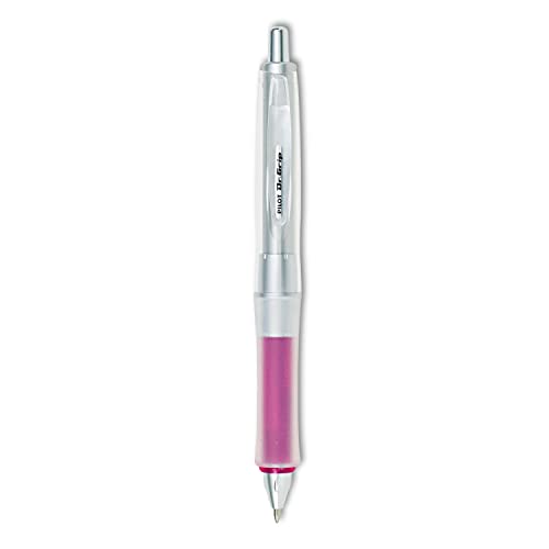 PILOT Dr. Grip Center of Gravity Refillable & Retractable Ballpoint Pen, Medium Point, Pink Grip, Black Ink, Single Pen (36182)