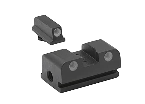 Mepro Tru-Dot tritium Night Sights Compatible with Walther P99 PPQ 9MM 40 S&W Green dots Glow on Sight self Illuminated Meprolight Fixed Metal Sights