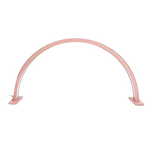 Beauty Salon Light, Half Moon Lamp Brightness Adjustable Pink Stepless Dimming 28 Inch 30W 3000K-6000K for Skin Care (US Plug)