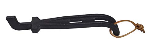 DELSbbq Cast Iron Barbecue Universal Grid Lifter, 8 inch Long hot surfaces handling Lifter Gripper for most charcoal grills and gas grills