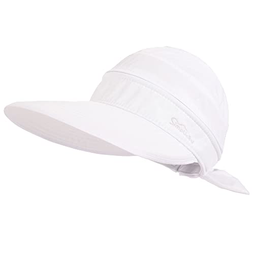 Simplicity Garden Hat Women's UPF 50+ UV Sun Protection Hat Beach Sun Hat Golf Hat Foldable Sun Hats for Women UV Hat UPF Sun Hat White