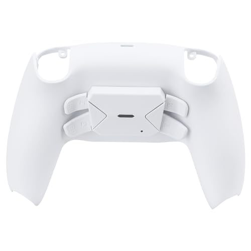 TOMSIN Programmable Remap Back Paddles Kit for PS5 Controller BDM 010 & BDM 020, 4 White Upgrade Back Button Attachment for PS5 Controller(Model 010&020)
