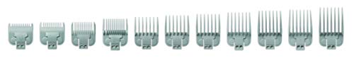 Andis Snap-On Blade Attachment Combs - Suitable for Hair Clipper Trimmer, Professional Use, Easy Clean, Long-Lasting - Sizes, 0', 0.5', 1', 1.5', 2', 3', 4', 5', 6', 7', 8' - 11/Piece Set, Gray