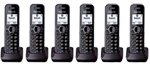 Panasonic KXTGA950B Dect 6.0 Handset 2-Line Landline Cordless Telephone (6-Pack)