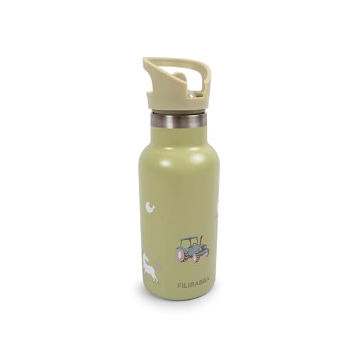 Filibabba Stainless Steel Drinking Bottle 350 ml Moss Green