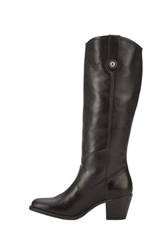 the frye company Womens Black Jackie Button Tall Size 10 Oiled Leather Boots