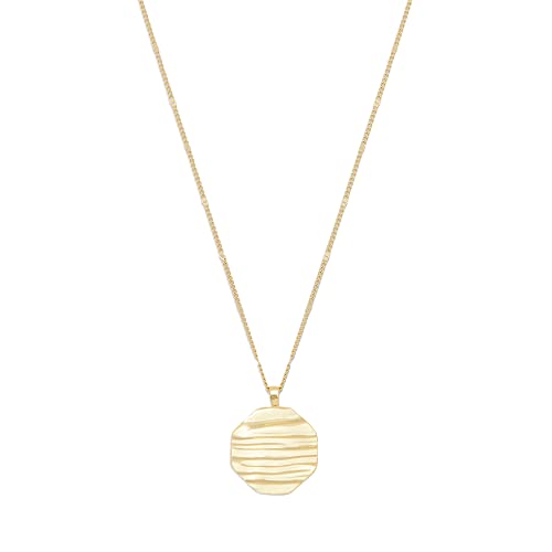gorjana Women's Sunset Necklace, 18K Gold Plated, Wave Medallion Pendant