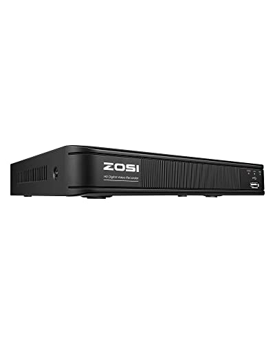 ZOSI H.265+ 5MP 3K Lite CCTV DVR 8 Channel Full 1080p, AI Human Vehicle Detection, Remote Access, Hybrid Capability 4-in-1(Analog/AHD/TVI/CVI) Surveillance DVR for Security Camera (No Hard Drive)