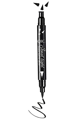 Go Ho Black Liquid Eyeliner Stamp,Eyeliner Stamp Wingliner,Winged Eyeliner Stamps for Cat Eyes,Double-Side Seal Waterproof Eyeliner Pen,Long-lasting Smudge-proof Tattoo Tools,Eye Liner Makeup Tools,1 PC