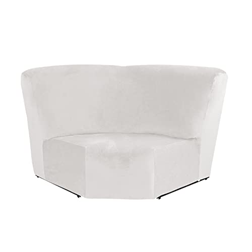 TOPCHANCES Corner Sofa Cover 1 Piece Additional Corner Seat Cover Sectional Recliner Sofa Slipcover Velvet Stretch Soft Corner Piece for Reclining L Shape Sofa Couch