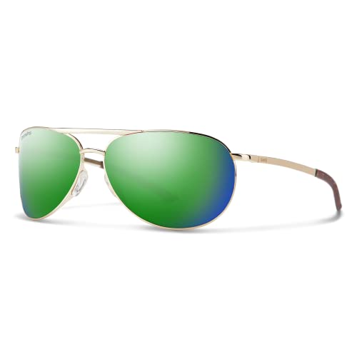 Smith Serpico Slim 2 Lifestyle Sunglasses - Gold | Chromapop Polarized Green Mirror