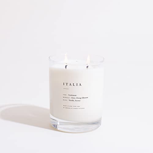 Brooklyn Candle Studio Italia Escapist Candle | Luxury Scented Candle, Vegan Soy Wax, Hand Poured in The USA | 70 Hour Slow Burn Time | 13 oz