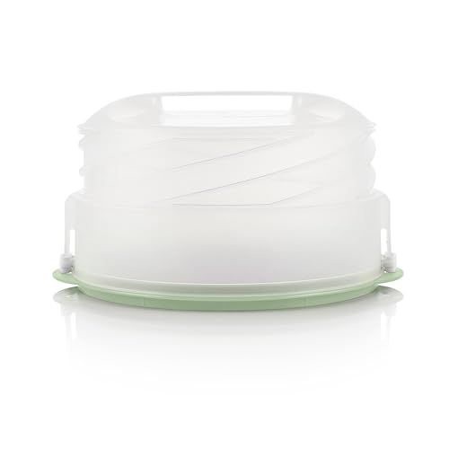 Tupperware Collapsable Cake Taker - Adaptable to 2 Different Heights - The Ultimate Space-Saving Solution for Carrying Cakes at Home or On The Go