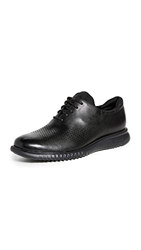 Cole Haan mens 2.zerogrand Laser Wingtip Lined Oxford, Black Leather/Black, 10 US