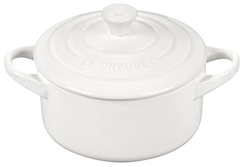 Le Creuset Stoneware Mini Round Cocotte, 14 oz., White