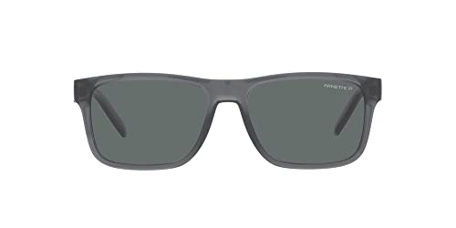 ARNETTE Man Sunglasses Transparent Gray Frame, Polarized Dark Grey Lenses, 55MM
