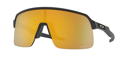 Oakley Men's OO9463A Sutro Lite Low Bridge Fit Rectangular Sunglasses, Matte Black/Prizm 24k, 39 mm
