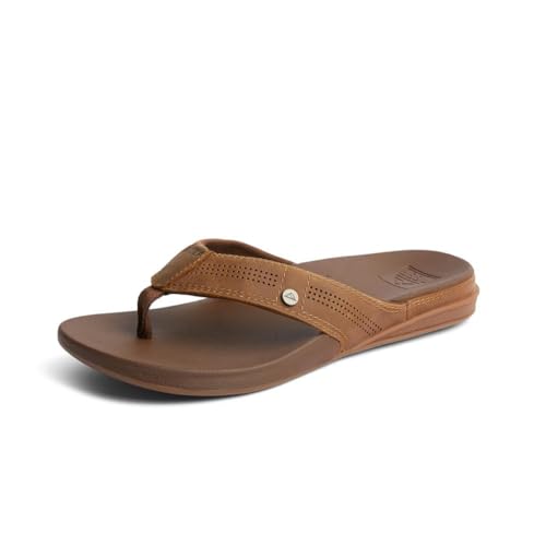 Reef Men's Cushion Lux Flip-Flop, Toffee, 11