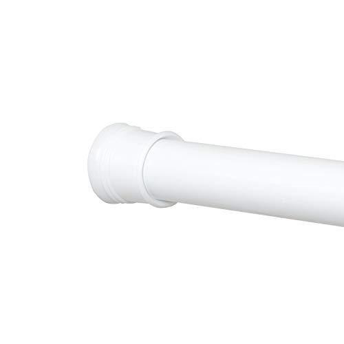 Zenna Home Adjustable Tension Shower Curtain Rod, 52 to 86 Inches, White