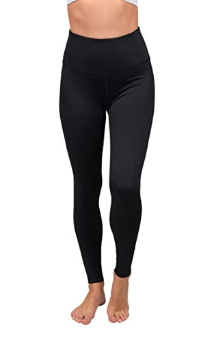 90 Degree By Reflex High Waist Fleece Lined Leggings - Yoga Pants - Black - XL
