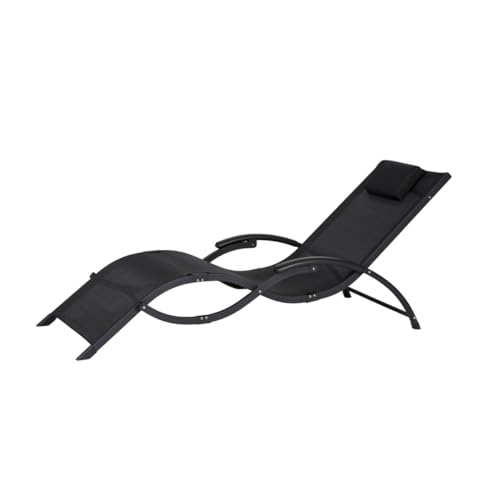 Sea Breeze Ultra Comfort Foldaway Cool Mesh Lounger Black