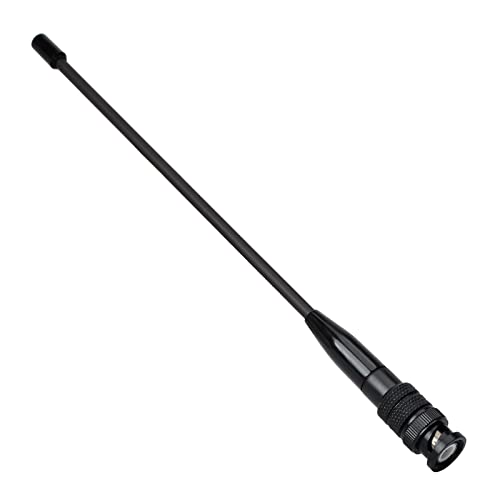 HYS Dual Band Telescopic/Rod Soft Antenna VHF/UHF BNC (8inch)-(14inch) 2M/70CM Antenna for Vertex HR146, HX300, HX320, HX400 Walkie Talkie