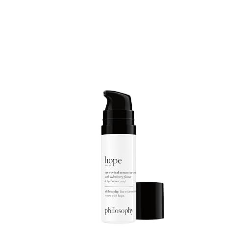 philosophy hope in a jar eye revival serum-in-cream - eye cream with hyaluronic acid, elderberry extract & tangerine peel extract- hydrates and reduces puffiness around eye area- 0.5 fl oz.