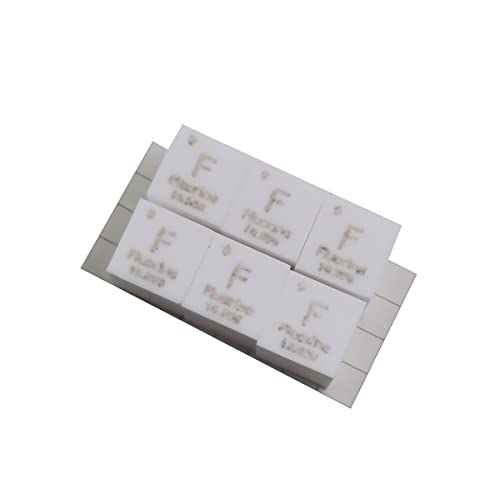 GOLEHS Fluorine (F) Density Cube, Laboratory-Grade Accurate Over 99.9% High-Purity, Used for Laboratory Experiment Materials, Personal Hobbies and Collections(Size:10 mm,Color:Matte)