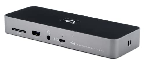 OWC 11-Port Thunderbolt Dock, 96W charging, 8K display or two 5K displays, 3 x Thunderbolt, 4 x USB, GbE, Audio, SD, Compatbile M1/M2 Macs, Thunderbolt 3 Macs, Thunderbolt 4 PCs, and USB-C Devices