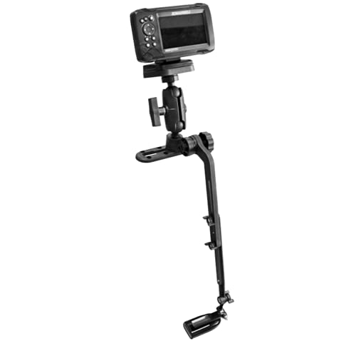 Strg Fish Finder Mount, Kayak Transducer Mounting Arm, Marine Electronics Mounts 1.5' Ball Universal Fish Finder Mount Base Compatible with Scotty Garmin Lowrance Fish Finder