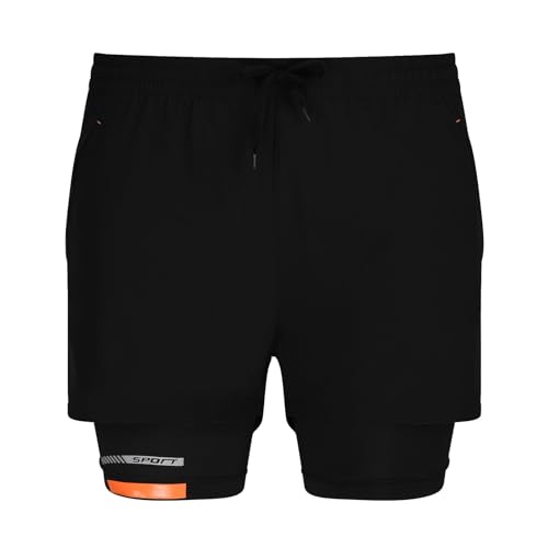 Soccer Shorts Men Mens Basketball Shorts 2 in 1 Athletic Sports Shorts Running Shorts 7' Gym Shorts Quick Dry Lightweight Hiking Sport Shorts Peime My Orders Black