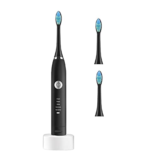 YYDGH Electric Toothbrush for Adults, Sonic Toothbrush with 2 Brush Heads, Rechargeable Electric Toothbrush 3 Hours Fast Charge for 30 Days