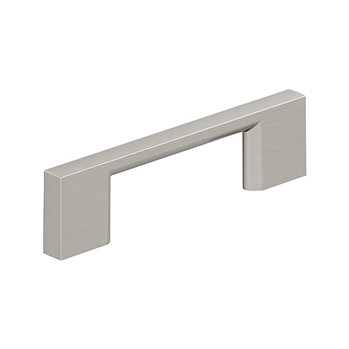 Amerock 10BX37130G10 | Satin Nickel Cabinet Pull | 3 inch (76mm) Center-to-Center | 10 Pack | Cityscape | Furniture Hardware