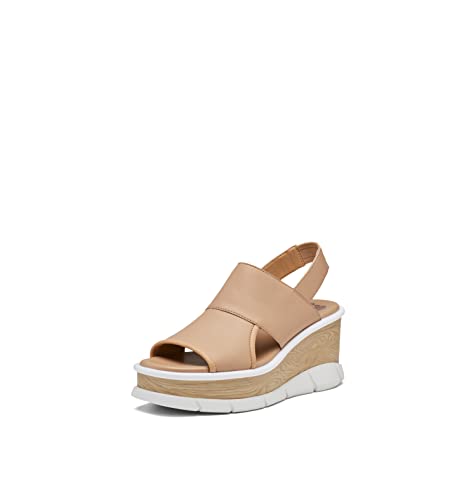 Sorel Women's Joanie III Slingback Sandals - Honest Beige, White - Size 8