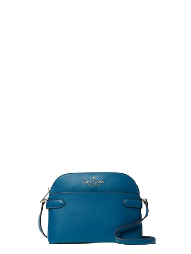 Kate Spade Staci Dome Saffiano Leather Crossbody Bag Purse Handbag (Dark Peacock)