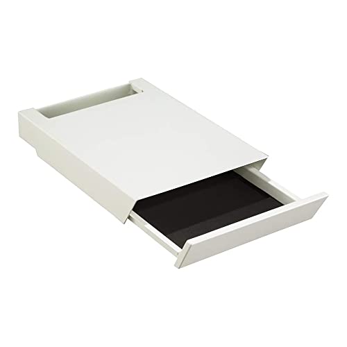 WALL Video Game Console Shelf with Storage Drawer for TV Stand V2/V2 CASTER/V3/V5 Models | Satin White