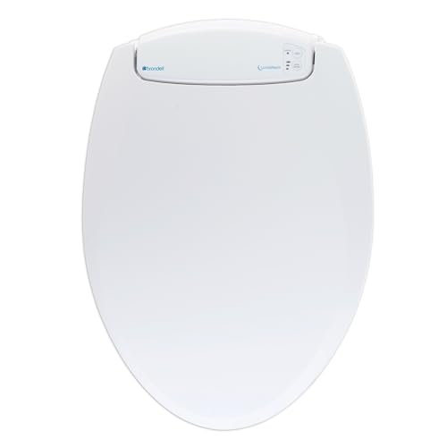 Brondell L60-EW LumaWarm Heated Toilet Seat with Night Light, Three Temperature Settings, Gentle Close Lid, Easy Installation, Built-in Controls, Elongated, White