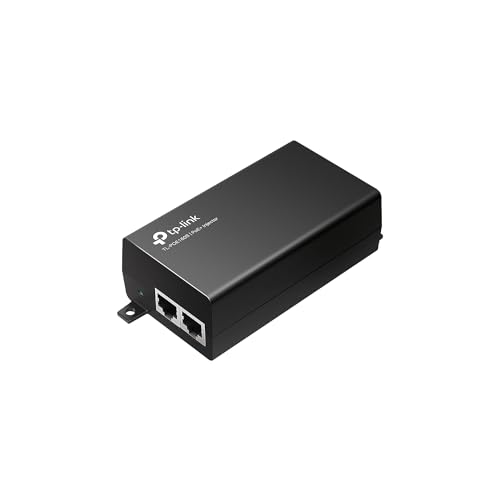 TP-Link TL-PoE160S | 802.3at/af Gigabit PoE Injector | Non-PoE to PoE Adapter | Supplies PoE (15.4W) or PoE+ (30W) | Plug & Play | Desktop/Wall-Mount | Distance Up to 328 ft. | UL Certified, Black