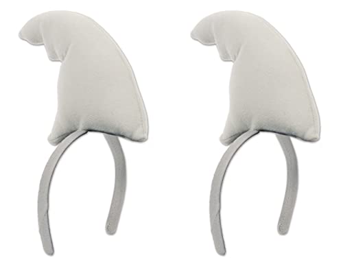 Beistle 2 Piece Plush Fabric Shark Fin Headbands Under The Sea Party Supplies, Gray, one size