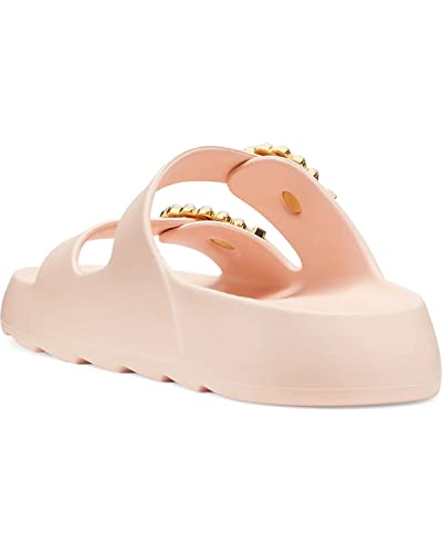 Stuart Weitzman Pearl Buckle Slide Rosewater 8 B
