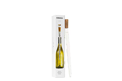 Corkcicle Air 4-in-1 Iceless Wine Chiller with Aerator, Pourer and Stopper; Makes a Great Wine Accessories Gift