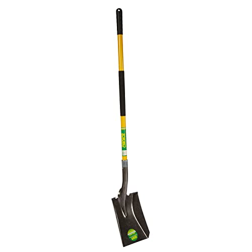 Emsco Group 1752-1 Professional's Choice Square Point Sturdy 54” Fiberglass Handle-Heavy Duty 14 Gauge Steel Head Garden Shovel, Yellow/Black