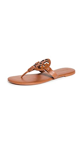Tory Burch Women's Miller Soft Sandal, Bourbon Miele, Tan, Brown, 7.5 Medium US