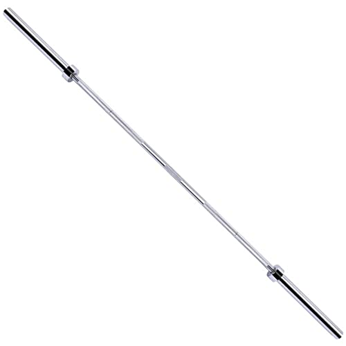 Signature Fitness Olympic Bar for Weightlifting and Power Lifting Barbell, 700-Pound Capacity (7' Feet, Silver)