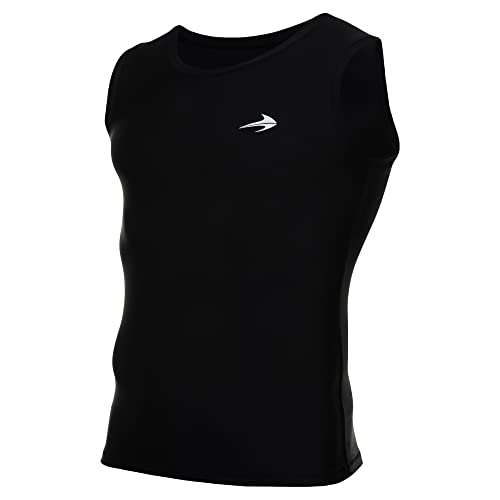 CompressionZ Men's Compression Shirt Sleeveless - Base Layer Black, Medium