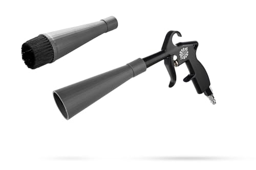 The Rag Company - The Ultra Air Blaster – Lift and Blast Dirt and Debris Away; Interior Detailing; Durable Metal Design; Trigger Operated - Black