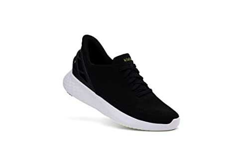Kizik Athens Hands Free Mens or Womens Sneakers, Casual Slip On Shoes Women and Men Love, Comfortable for Walking or Work, Women's and Men's Fashion Sneakers for Any Occasion - Black,Wide M13 / W14.5