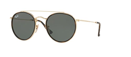 Ray-Ban RB3647N 001 51M Gold/Green Sunglasses For Men For Women + BUNDLE with Designer iWear Eyewear Kit