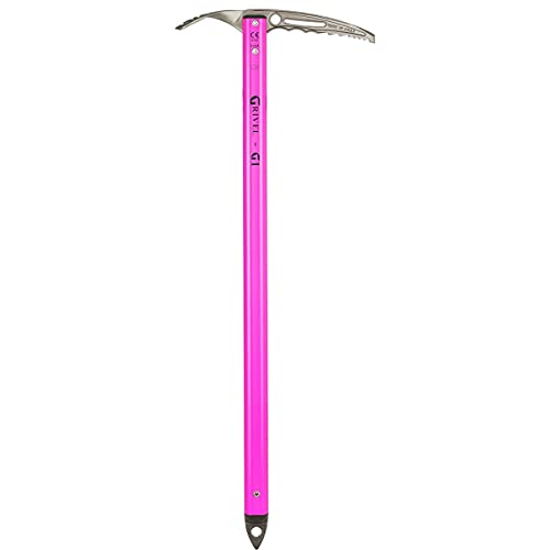 Grivel G1 Durable Carbon Steel Mountaineering Ice Axe, 58cm, Pink